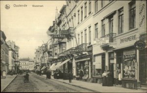 Oostende Ostend Belgium Weststraat c1910 Postcard