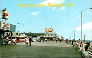 Rehoboth Beach Delaware Boardwalk, Dolles, Candy Kitchen Signs Postcard