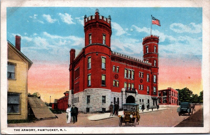 The Armory Pawtucket Rhode Island Vintage Postcard C037