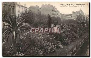 Old Postcard Clichy Les Jardins De La Place Sacco Vanzetti