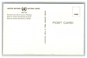 Vintage 1960's Postcard Chamber of United Nations Headquarters New York City