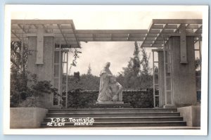 Laie Hawaii HI Postcard RPPC Photo L D S Temple c1930's Unposted Vintage