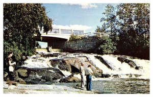 Postcard BRIDGE SCENE Nestor Falls Ontario ON AR5218