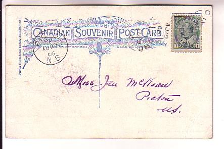 Salt Lake, Oxford, Nova Scotia, Warwick Used 1906 Split Ring Cancel