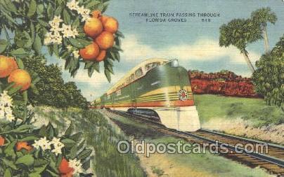 The Orange Groves, Florida, USA,  Seaboard Air Line, Train Trains Locomotive,...