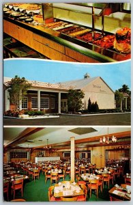 Vtg Sweden House Smorgasbord Multi View St Petersburg Florida FL Chrome Postcard