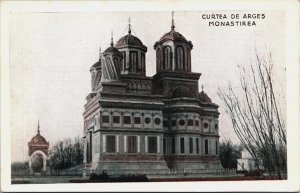 Romania Curtea De Arges Manastirea Vintage Postcard C118