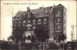 Roswell New Mexico NM St. Mary's Hospital c1910 Postcard