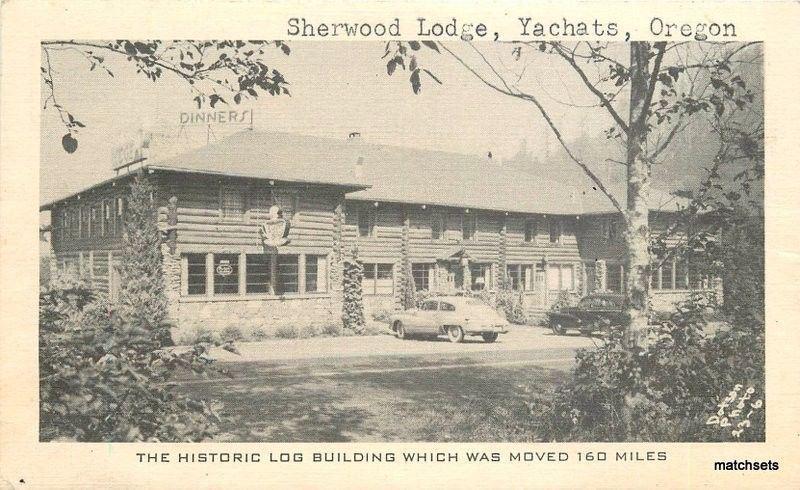 1950s Sherwood Lodge Yachats Oregon National Press postcard 5452