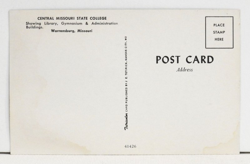 Central Missouri State College - Postcard