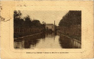 CPA ROMILLY-sur-SEINE Canal du Moulin vu de derriere Aube (100914)