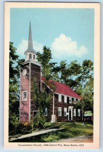 c1940 Grand Pre Nova Scotia Canada Postcard Covenanters Church Chapel Exterior
