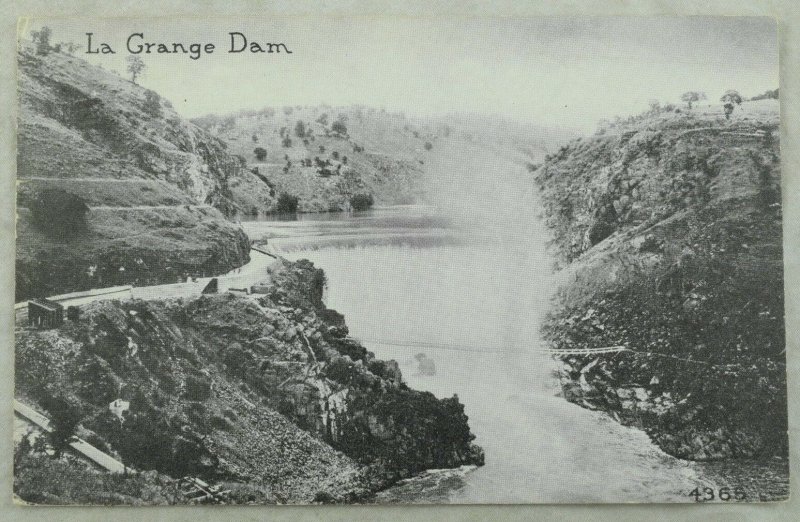 C.1920's Tuolumne River Dam La Grange, CA Monochrome Postcard P103