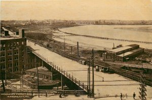 c1910 Kansas City Missouri Interstate Viaduct Missouri River Postcard 26-341