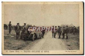 Old Postcard British Army Troops at rest