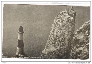 Beachy Head Lighthouse, & Devil's Chimney, England, UK, 1910-1920s