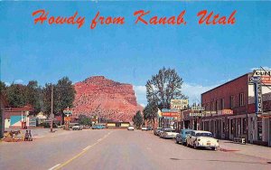 Street Scene Cars US Highway 89 Kanab Utah 1961c postcard