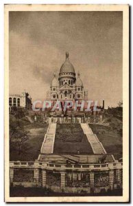 Old Postcard Paris The Basilica of Sacre Coeur Montmartre