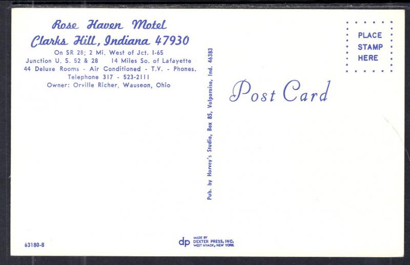 Rose Haven Motel,Clark Hill,IN