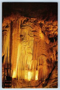 c1960 Stanton Missouri MO Postcard Stage Curtain Mermac Caverns Interior View