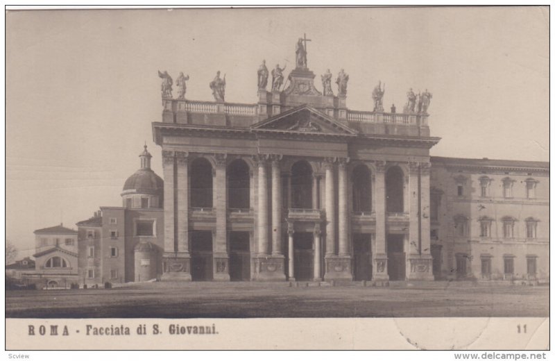 RP: ROMA (rome) , Italy , PU-1911 ; Facciata di S. Giovanni ; NPG photo postcard