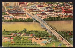 Louisiana Aerial View Long-Allen Bridge connecting BOSSIER CITY & SHREVEPORT L