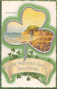 C14/ St Patrick's Day Holiday 5 Postcards Set c1910 Clover Silver Castle Cave 17