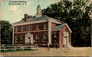 Postcard Municipal Building in Hoosick Falls, New York