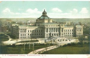 Washington, DC US Congressional Library Undivided Back Postcard Unused 