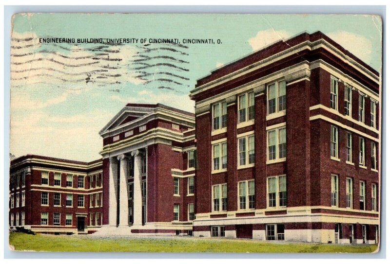 Cincinnati Ohio Postcard Engineering Building University Cincinnati 1913 Vintage