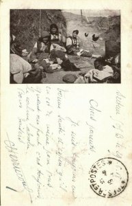 macedonia, BITOLA MONASTIR, Gypsies Romani, Women Embroidery (1918) Postcard