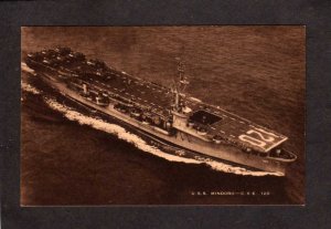 USS Mindoro CVE 120 Aircraft Carrier Navy Naval Ship Military Postcard