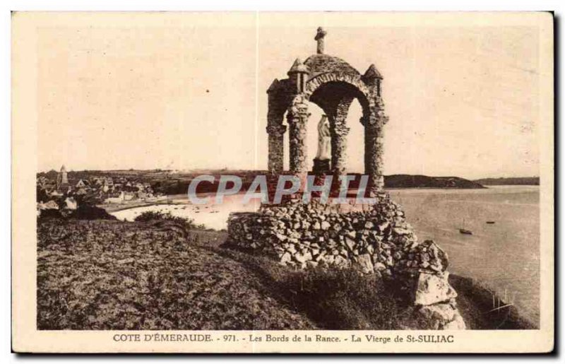 Old Postcard Cote D Emeraude The Banks of the Rance The Virgin of St Suliac