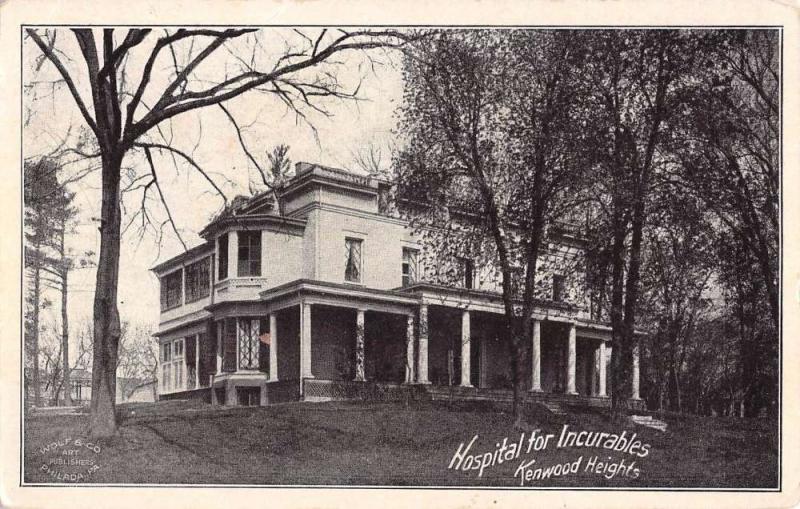 Albany New York Kenwood Heights Hospital For Incurables Antique Postcard K87406