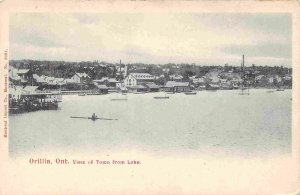 Orillia Town View From Lake Ontario Canada 1910c postcard