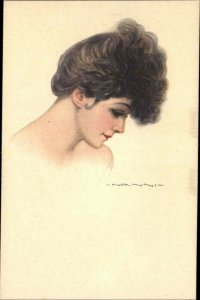 NANNI Art Deco Beautiful Women Lipstick Some Hats Set #308 c1915 6 Postcards