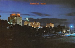 Night View Of Downtown Amarillo - Amarillo, Texas TX  