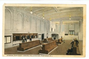RI - Pawtucket. Pawtucket-Central Falls Station, Interior ca 1917
