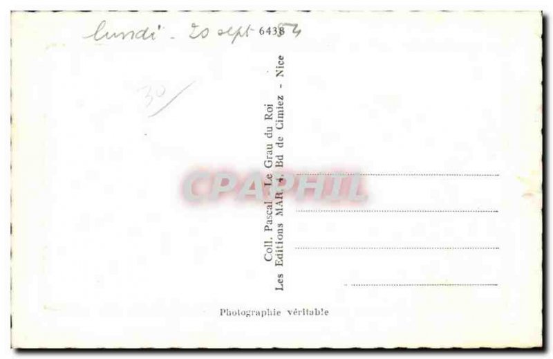 Old Postcard Le Grau du Roi Beach