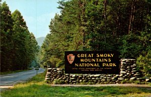 Great Smoky Mountains National Park Entrance Sign