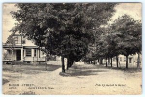 1910's ERA SWEDESBORO NEW JERSEY*NJ*BROAD STREET*DIRT ROAD*PUBLISHED BY GUEST