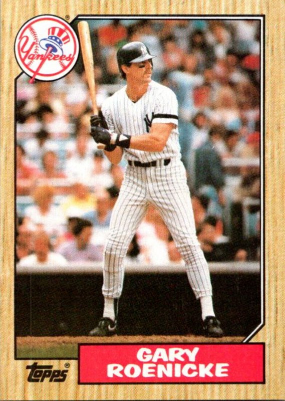 1987 Topps Baseball Card Gary Roenicke Outfield New York Yankees sun0702