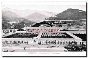 Old Postcard Genova Camposanto Panorama