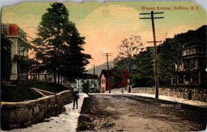 View on Wayne Avenue, Suffern NY c1908 Vintage Postcard P62