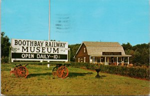 Boothbay ME Boothbay Railway Museum 1970s Postcard G86