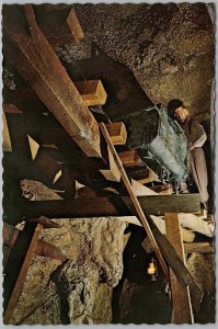 Vintage Comstock Miner Postcard Bonnie Springs Blue Diamond Nevada C12
