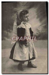 Old Postcard Folklore A small Bigouden Pont L & # 39Abbe