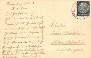 L317 Germany 1940 Gruss aus Rauenberg bei Wiesloch i Baden interior postcard