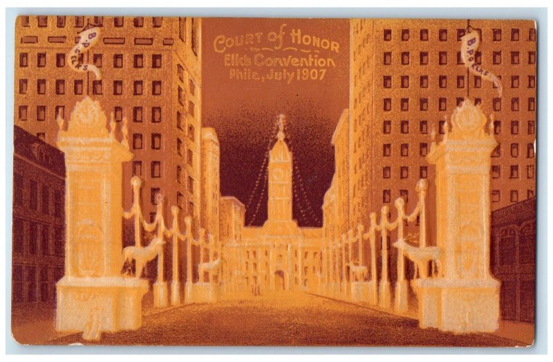 c1905's Court Of Honor Elks Convention Philadelphia Pennsylvania PA Postcard