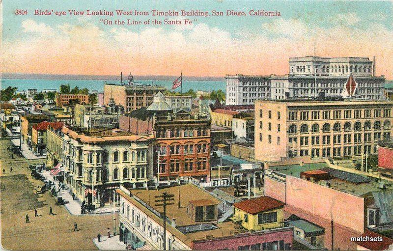 C-1910 Birdseye Timpkin Building San Diego California Cardinell postcard 11726
